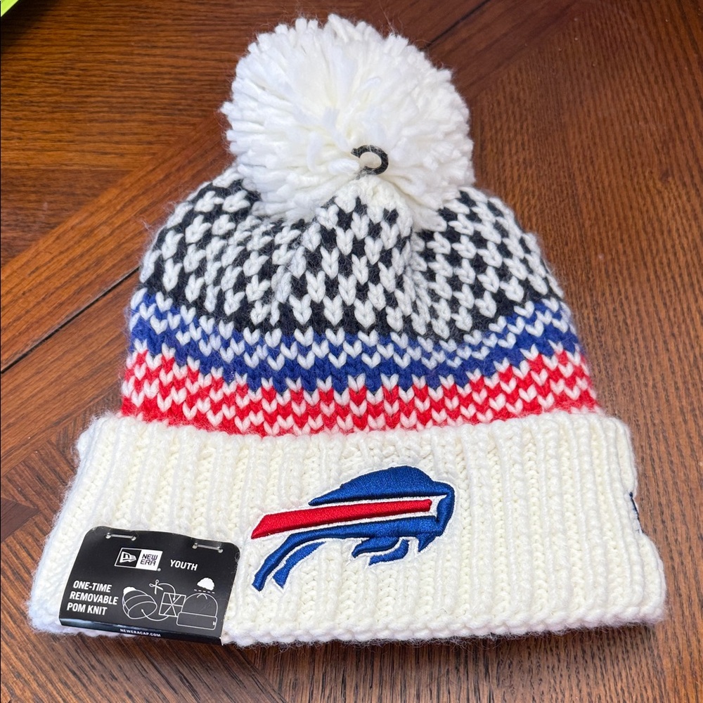 NEW Buffalo Bills Kids Pom Knit Hat